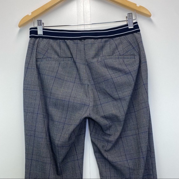 Zara Check Plaid Jogger Waist Comfortable Work Pants - Picture 6 of 8